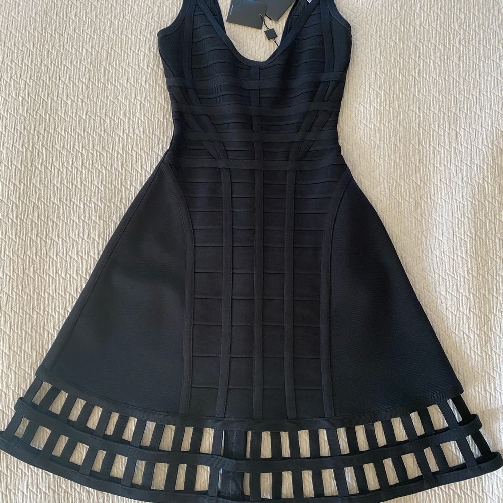 Black Herve Leger dress